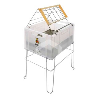 Entdeckelungswanne PVC mit Ständer und Siebboden