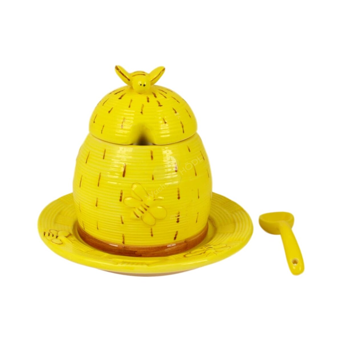 Plüsch-Tasche Honigtopf – Schwarz-gelb, Mit Reißverschluss & Henkel (45 Cm), Perfekt Zu Bienen-Kostümen Für Karneval