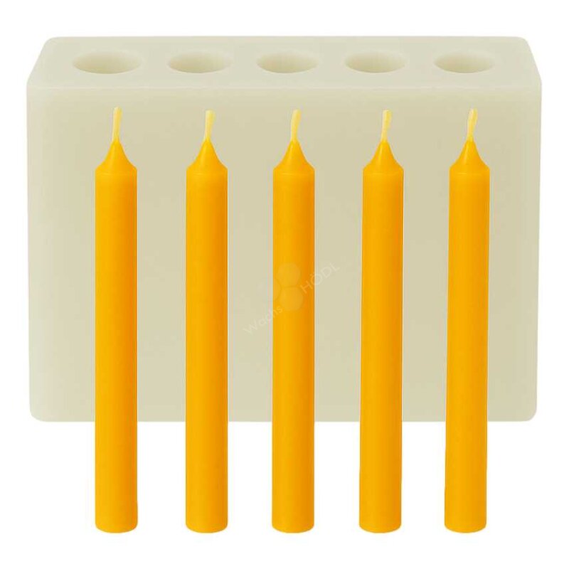 Christbaumkerzen glatt 5-fach Gießform