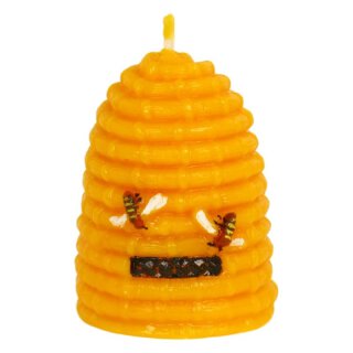 Bienenkorbkerze mit Bienen Kerze