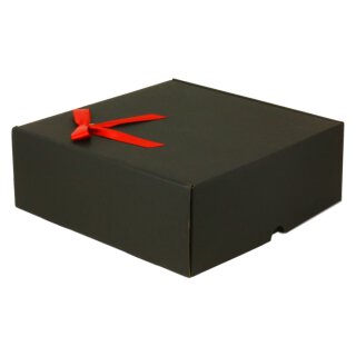 Geschenkskarton schwarz 205 x 205 x 75 mm