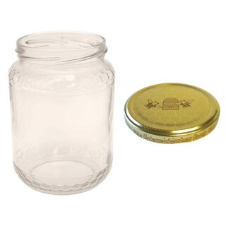 Palette 1000g/770ml Euro Glas inkl Deckel Bienenkorb