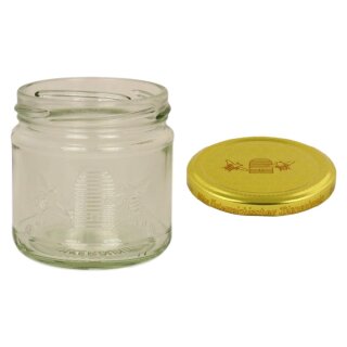 Palette 250g ÖIB Honigglas inkl. Deckel Bienenkorb