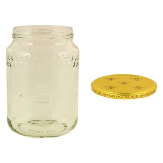 1000g ÖIB Honigglas inkl. Deckel 5 Bienen