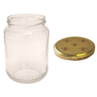 1000g/770ml Euro Glas inkl Deckel 5 Bienen