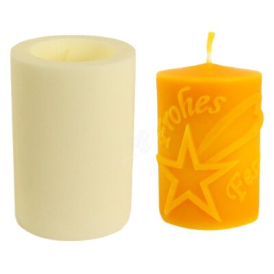 Stumpen Frohes Fest Gießform | Kerzengießformen | Wachs HÖDL