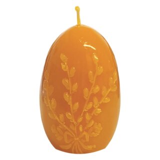 Osterei mit Palmzweig Kerze unbemalt
