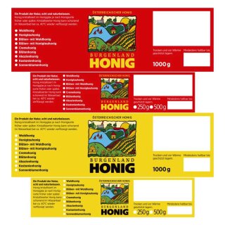 Burgenländische Honigetikette