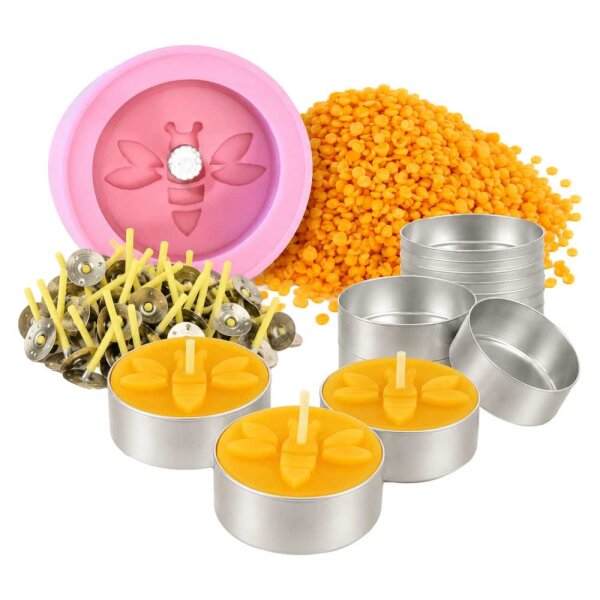 DIY-Kerzengieß-Set Teelicht Biene